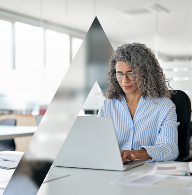 A professional business women working in a modern office