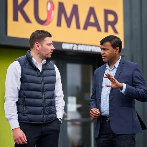 Praveen Kumar CEO with Rob Stevenson, Investment Manager at Maven